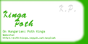 kinga poth business card